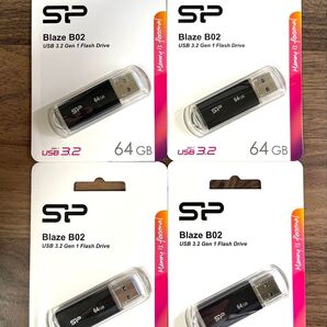 USBメモリ 64GB シリコンパワーUSB3.1ヘアライン仕上げ【4個セット】
