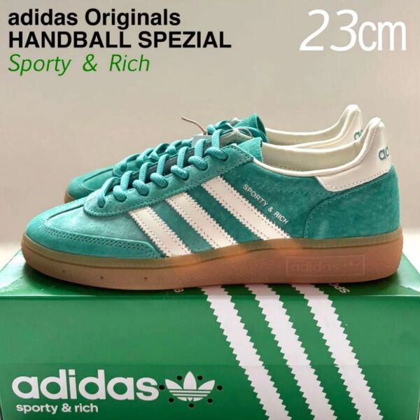 SPORTY & RICH × adidas スポーティーアンドリッチ アディダス ハンドボール 23㎝ グリーン IH2148