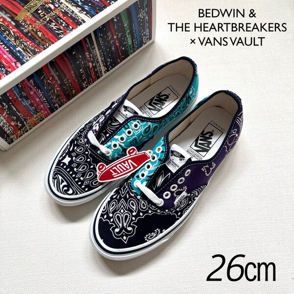 VANS VAULT バンズ BEDWIN ベドウィン & ザ ハートブレーカーズ オーセンティック スニーカー 26㎝ ネイビー