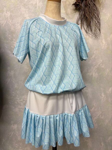 テニスウエア ワンピース ブルー