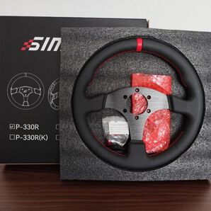 未使用品 simagic P-330R レザーステアリング