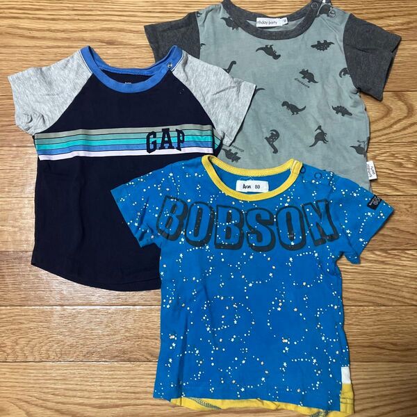 半袖 Tシャツ トップス 男の子 キッズ GAP birthday party Bobson まとめ売り 80 綿 古着