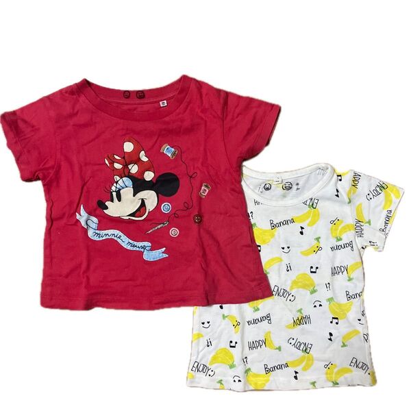 Tシャツ 半袖 キッズ 子供服 キャラクター ディズニー 女の子 ミニー 赤 バナナ UNIQLO ユニクロ 西松屋 まとめ売り