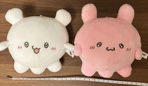 らぶいーず ぬいぐるみ マスコット キーホルダー ホワイト ピンク セット
