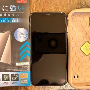 【美品】iPhone11 ブラック バッテリー残量84% SIMフリー iFaceケース・新品ガラスフィルム付 画面傷割無し
