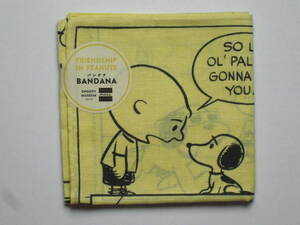  Snoopy Mu jiam( SNOOPY MUSEUM TOKYO ) FRIENDSHIP IN PEANUTS бандана желтый бесплатная доставка Snoopy Charlie Brown 