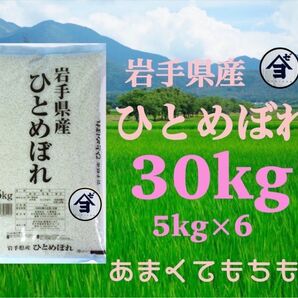 お米 精米【令和6年産岩手県産ひとめぼれ30kg】(5kg×6) もちもち柔らか♪岩手の代表品種でございます♪