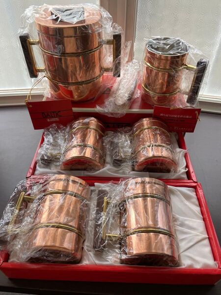 新光金属 copper 100 銅製マグカップ5個とアイスペール(トング付き)