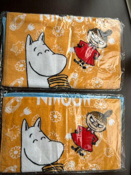 (新品未使用) 北欧キャラクター ムーミンフェイスタオル 2セット