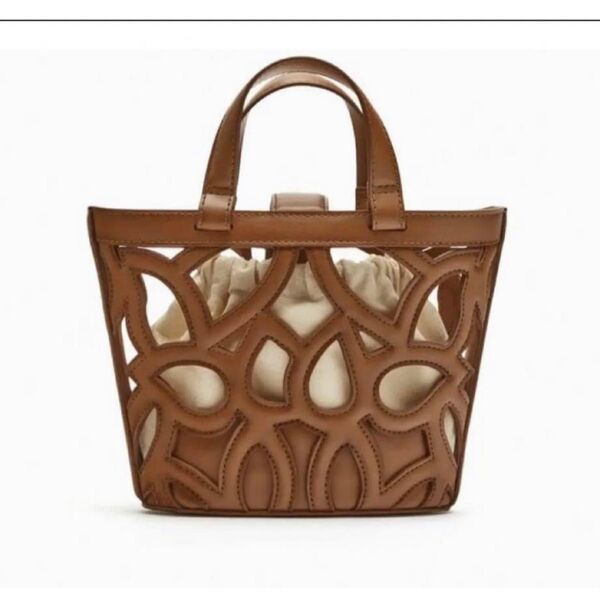 ZARA カットワーク ミニトートバッグ