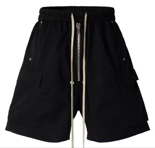 rick owens リックオウエンス 風 ジップ ショーツ