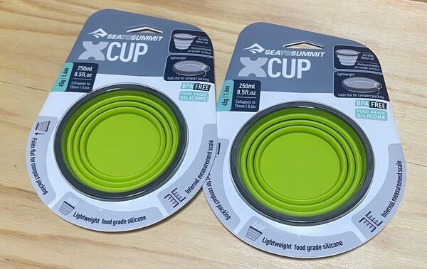 廃盤品 SEA TO SUMMIT シートゥサミット X-CUP ライム 250 2個