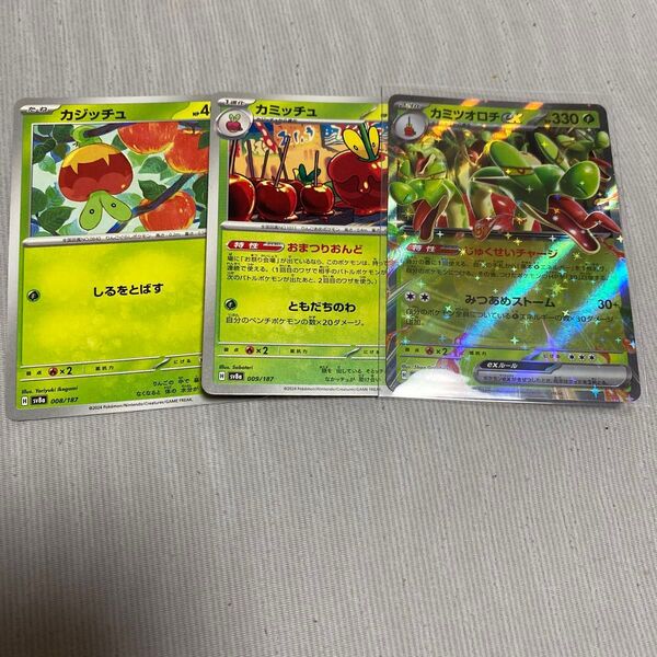 ポケモンカード カミツオロチex RR カミッチュ カジッチュ みつあめストーム じゅくせいチャージ