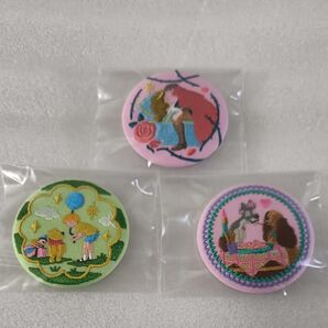 【新品未使用】 Disney Characters ディズニー 刺繍 缶バッチ 3種 2025.5.19再販分