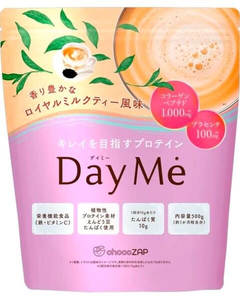 chocoZAP プロテイン ダイエットサポート DayMe 500g ロイヤルミルクティー風味 1袋