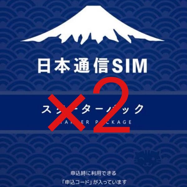 スピード発送 日本通信SIM スターターパック×2 申込期限2025年10月末日