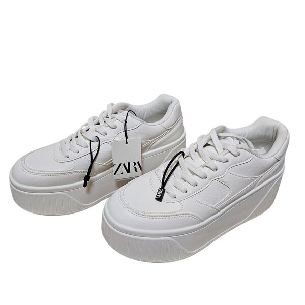 ZARA ザラ プラットフォームスニーカー 厚底スニーカー 42