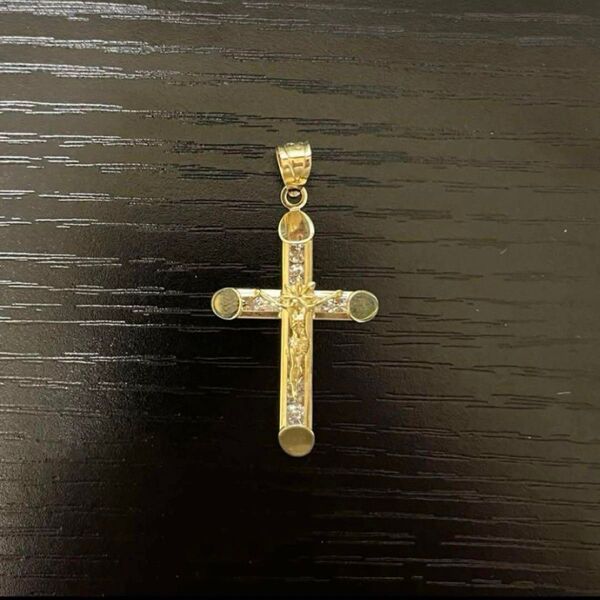 10K イエローゴールド ペンダントヘッド クロストップ 十字架 新品