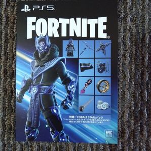 フォートナイト プロダクト冊子 PS5 Cobalt Starパック コード