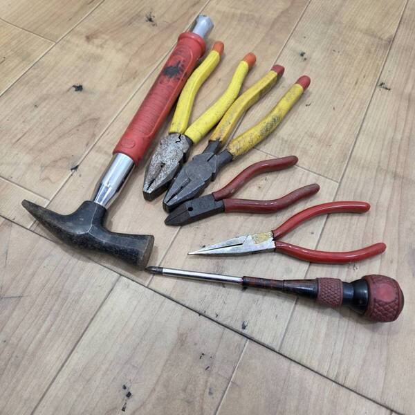 送料無料S94161 かなづち ニッパー ペンチ 等 6点セット ハンドツール DIY 工具