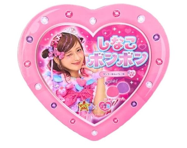 【マンゴー味&いちご味 しなこボンボン】ハート缶 6個入 クリスマス バレンタイン 子供 人気 菓子 ASMR プレゼント