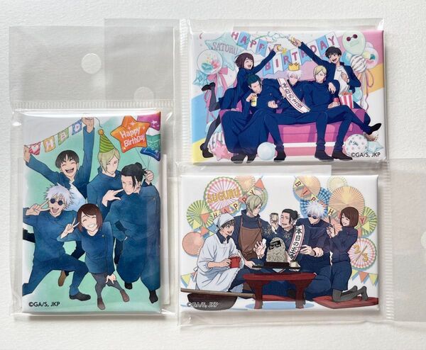 【MAPPA birthday】呪術廻戦 懐玉玉折 MAPPA birthday スクエア缶バッジ 五条 夏油 家入 七海 灰原