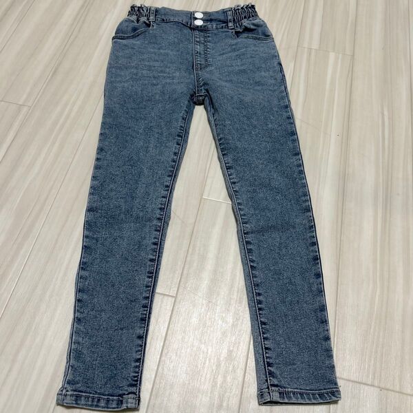 キッズ デニムパンツ 130cm ブルー 長ズボン