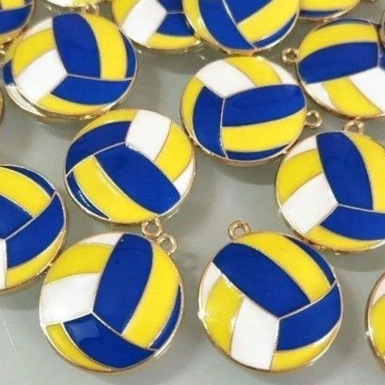 25こ☆バレーボールチャーム☆キーホルダー素材☆ハンドメイドパーツ☆割引対象外
