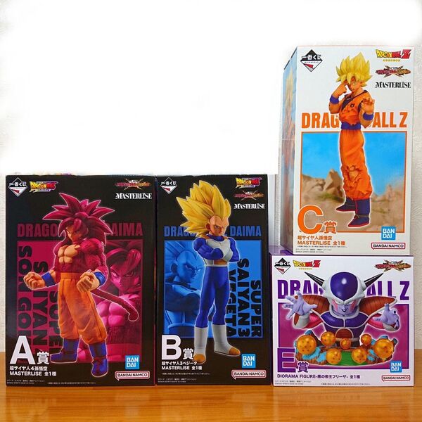 一番くじ ドラゴンボール VS オムニバスCROSS フィギュア A賞 B賞 C賞 E賞 ベジータ 孫悟空 フリーザ 未開封 4点