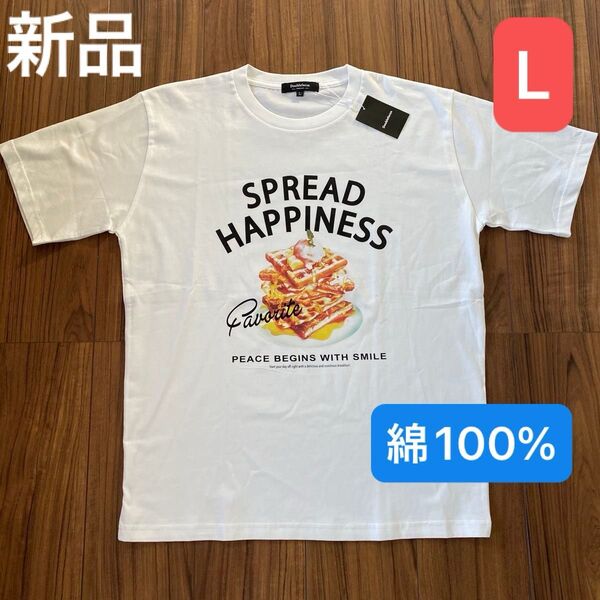 新品タグ付 メンズ Tシャツ Lサイズ 綿100%