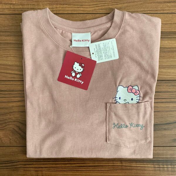 新品タグ付 レディース ハローキティ Tシャツ ピンク系 Mサイズ