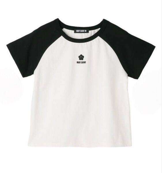 新品 M マリークヮント ラグランスリーブ デザイン 半袖 Tシャツ