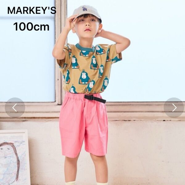 【未使用】MARKEY'S マーキーズ ハーフパンツ パンツ ショートパンツ 100cm ピンク キッズ 子ども服