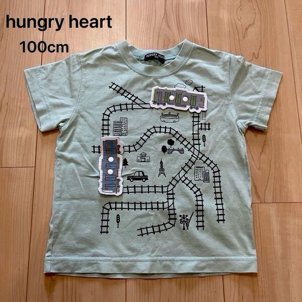 hungry heart ハングリーハート 半袖 Tシャツ 半袖Tシャツ 100cm 電車 のりもの キッズ 子ども服