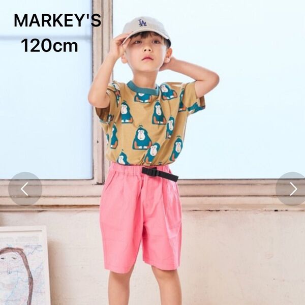 【未使用】MARKEY'S マーキーズ ハーフパンツ パンツ ショートパンツ 120cm ピンク キッズ 子ども服