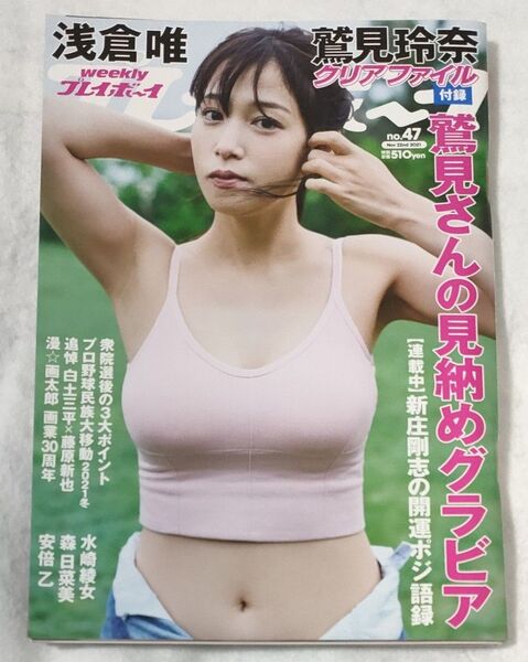 週刊プレイボーイ 2021年 no.47 表紙 鷲見玲奈 付録 鷲見玲奈クリアファイル
