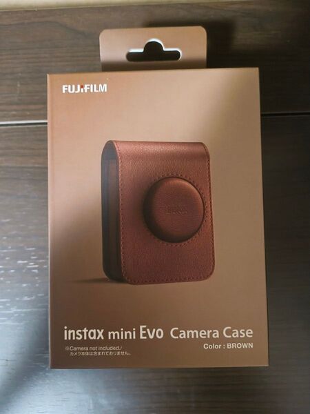 新品未使用 FUJIFILM instax mini EVO 専用ケース ブラウン チェキ カメラケース Camera Case