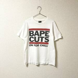 ★A BATHING APE ア ベイシング エイプ★BAPE CUTS 半袖 Ｔシャツ トップス カットソー 白 ホワイト size M