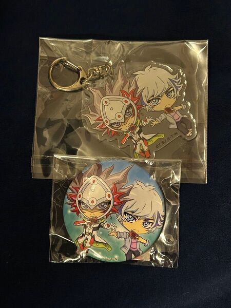 遊戯王VRAINS 鴻上了見 リボルバー 缶バッジ アクリルキーホルダー