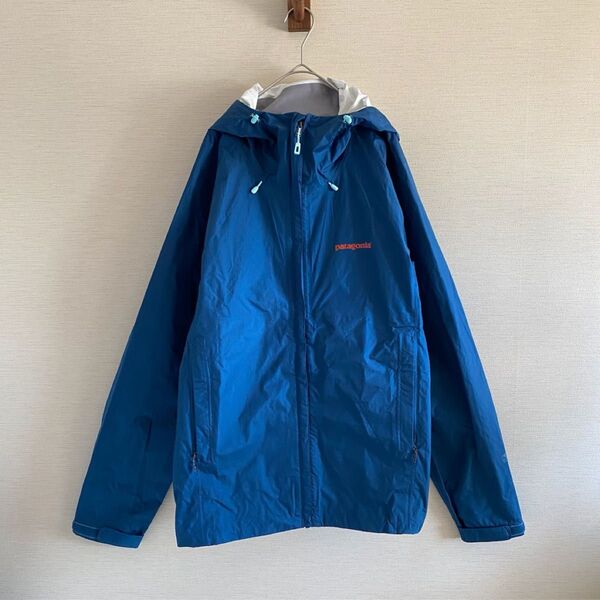 【美品】 patagonia トレントシェルジャケット ブルー オレンジ M パタゴニア マウンテンパーカー ジャケット