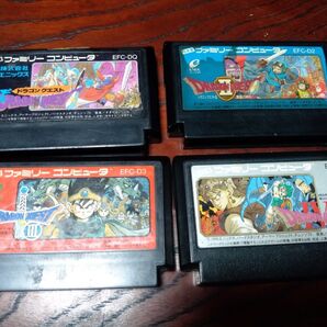 ドラゴンクエスト1~4セット ファミコン 起動確認済 ドラクエ エニックス FC 2 3 レトロゲーム