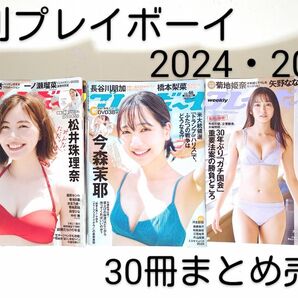 「週刊プレイボーイ2024・2025」30冊まとめ売り(No.33~18)本*雑誌・グラビア*DVD・付録・週刊誌*週刊誌