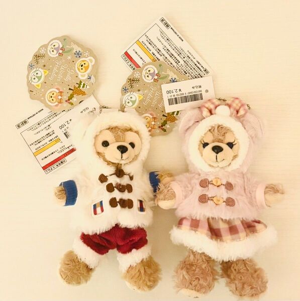 ディズニー ウィンターホリデー ぬいぐるみバッジ 2点セット タグ付き