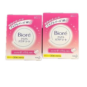 ビオレ さらさらパウダーシート せっけん 詰め替え 36枚×2個