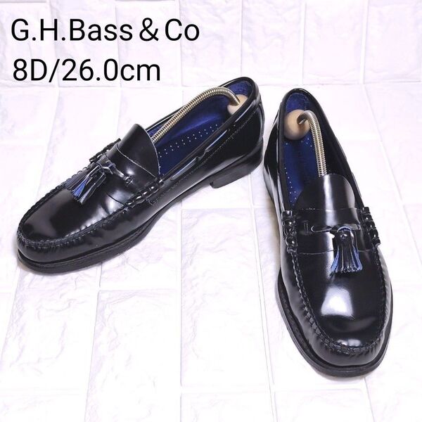 【美品/希少カラー】G.H.Bass&Co ジーエイチバスカンパニー タッセルローファー ダークネイビー 26.0