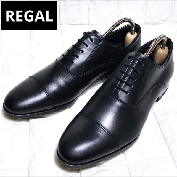【極美品/即日発送】REGAL リーガル ビジネスシューズ ストレートチップ 31BL レザー 革靴 ブラック 通勤