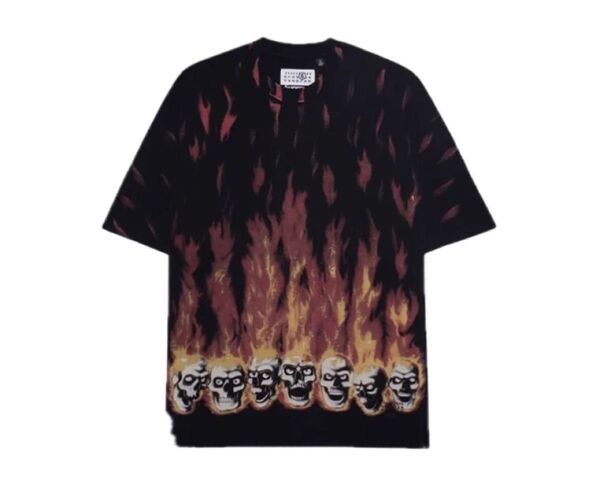 Supreme x MM6 Maison Margiela Liquid Blue Oversized Tee "Black"M