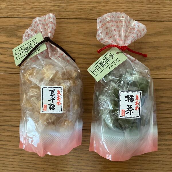 手作り本地釜仕上 京あめ 豆平糖・抹茶 (株)岩井製菓