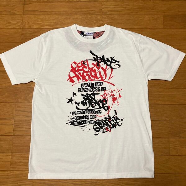 VOGON 半袖Tシャツ メンズ LL 白 ロゴ入り