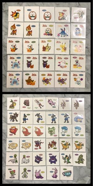 ポケモン デコキャラシール 60枚まとめ売り Pokemon ポケモンパン ピカチュウ モルペコ ニャオハ 色違いセレビィ 他